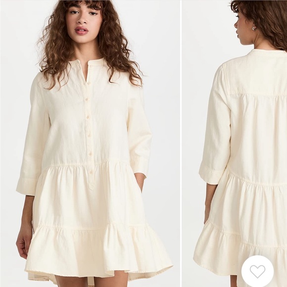 NWT Apiece Apart Maurino Tiered Linen-Cotton Mini Dress - Picture 8 of 8